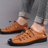 Hand Stitching Closed Toe Summer Shoes for Men