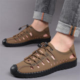 Hand Stitching Closed Toe Summer Shoes for Men