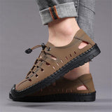 Hand Stitching Closed Toe Summer Shoes for Men