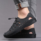 Hand Stitching Closed Toe Summer Shoes for Men