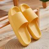 New Leisure Home Soft Thick Platform Memory Foam Slippers