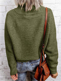 Women's Comfy Side Zipper Knitted Pullover Sweater