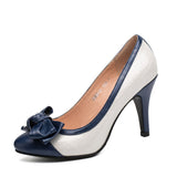 Pointed Toe Thin Heel Pumps With Bowknot