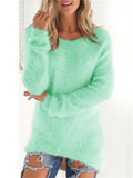 Women's Cute Candy Color Warm Fluffy Plush Sweaters