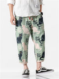 Men's Cool Cats Printed Casual Cropped Pant