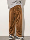 Men's Comfort Straight Leg Elastic Waist Corduroy Pants