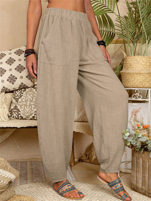 Comfy Loose Summer Cotton Linen Pants for Women