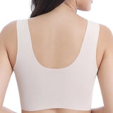 Deep Plunge Embroidered Full Cup Wireless Bras - Green