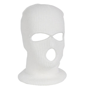 Unisex 3-Hole Design Full Face Covered Windproof Warm Knitted Biking Ski Mask