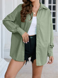 Women's Fashion Lapel Single Breasted Oversized  Blouses