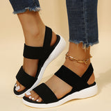 Female Casual Sports Elastic Band Super Light Thick Sole Sandals