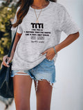 Girl's Summer Short Sleeve Round Neck Letter Print Loose T-Shirts