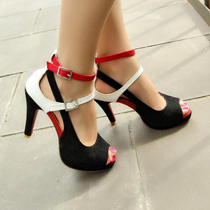 Woman's Sexy Red Bottom High Heel Sandals Pumps