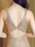 Stunning Sequin Halter Neck Mermaid Dinner Date Dress