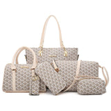 Women's Fashion Large Capacity 6-Piece Bags Set