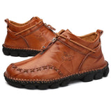 Men's Casual Plus Size Cowhide Martin Boots