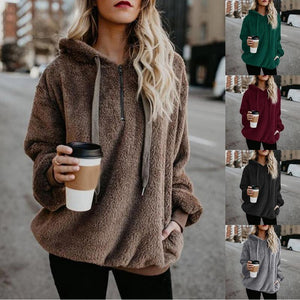 Cool Street Style Fleece Hoodies for Women