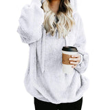 Cool Street Style Fleece Hoodies for Women