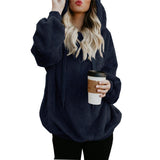 Cool Street Style Fleece Hoodies for Women