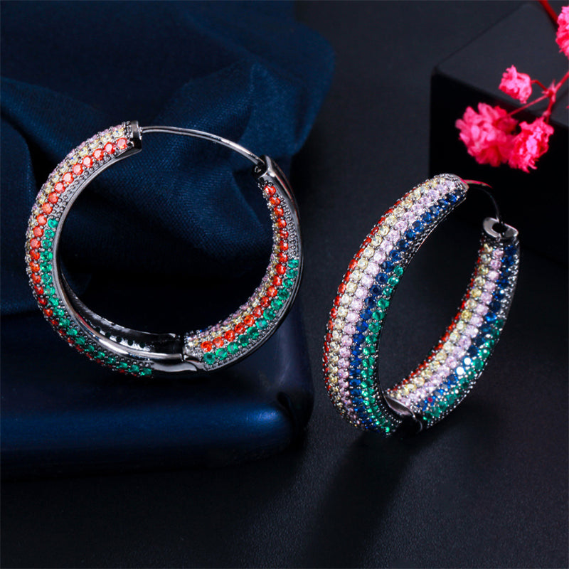 Simple Trendy Colorful Exaggerated Women's Earrings
