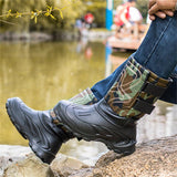 Men's Outdoor Winter Plush Thermal Non-Slip Waterproof Fishing Boots