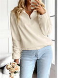 Solid Color Simple Long Sleeve Sweatshirts