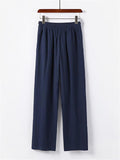 Men's Plus Size Straight Casual Simple Style Cotton And Linen Loose Pants