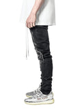 Men's Slim Fit Ripped Distressed Destroyed Biker Jeans Demin Pants