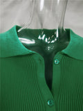 Women's Fashion Simple Style V-Neck Long Sleeve Sweater Dress