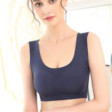Plus Size Wireless Butterfly Back Seamless Wide Straps Yoga Bra