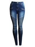 Stylish Slim Dark Blue Denim Pants