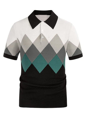 Men's New Short-sleeved Jacquard Knitwear Summer T-shirts