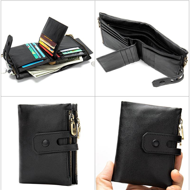 Vintage Durable Double Zipper Fashion Practical Casual Wallet