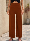 Women's Elastic Waist Stretch Wide Leg Pants