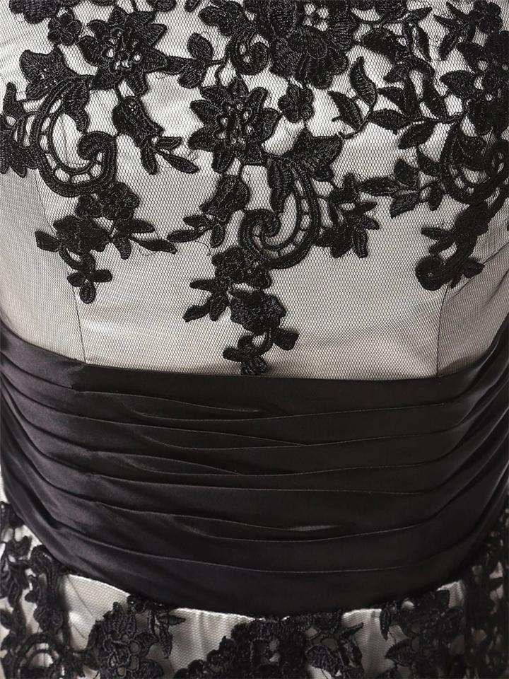 Black 1950S Gorgeous Lace Swing Dress