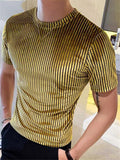 Men Casual Round Neck Short Sleeve Solid Color T-Shirts