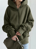 Women's Trendy Solid Plus Size Street Sports Hoodies