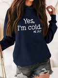 Cool Comfortable Large Size Letter Printed Ladies Hoodies