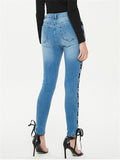 Women's Sexy Slim Fit Bowknot Denim Jeans