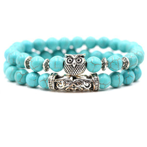 Unisex Fashion Owl Shaped Stone Bracelet