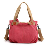 Ladies’ Large capacity fine stitching multi-pocket Soft-Touch Crossbody Shoulder Bag