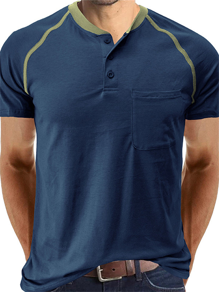 Fashionable Classic Daily Wear Men's Henley Shirts