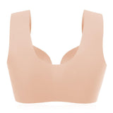 Comfortable Front Closure Seamless Wireless Bras - Nude