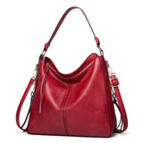 Elegant Classic Large Capacity Soft Leather Tote Bag Shoulder Bag