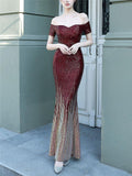 Shimmering Sequined Sweetheart Neckline Trumpet Dress for Formal Party