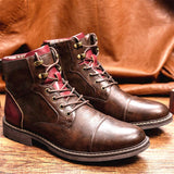 Fashion Casual Non-Slip Patchwork PU Boots For Men