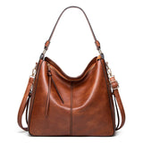 Elegant Classic Large Capacity Soft Leather Tote Bag Shoulder Bag