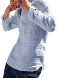 Striped Men's Cotton Long Sleeve Shirts