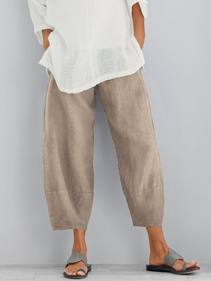 Women's Casual Loose Cotton Linen Pants