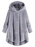Winter Hooded Fleece Plus Size Extra Loose Women Coat